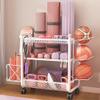 GZHERVICES Weight Rack for Dumbbells, Home Gym Storage Rack, Garage Storage with Caster Wheels, Workout Equipment Storage Organizer with Hooks and Wheels view 2