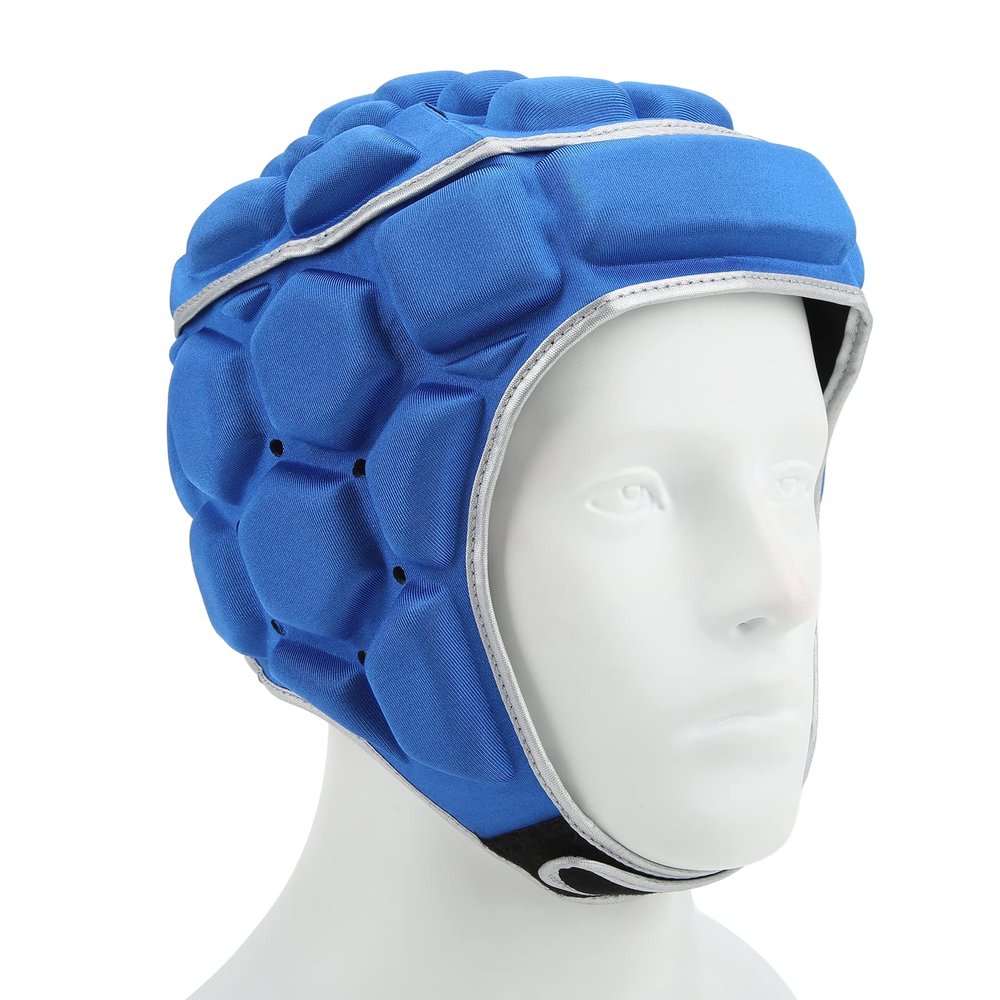 Youth Football Helmet, EVA Foam Adjustable Tightness Breathable Soft Elastic Moisture Absorption Soft Football Helmet