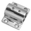 1PC 316SS Marine Grade Casting Boat Yacht Hand Rail Fitting 90 Degree Rectangle Stanchion Base Mount Hardware for 7/8in (22mm) Tube, Fine Polishing view 1