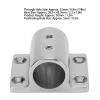 1PC 316SS Marine Grade Casting Boat Yacht Hand Rail Fitting 90 Degree Rectangle Stanchion Base Mount Hardware for 7/8in (22mm) Tube, Fine Polishing view 2