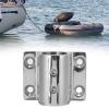 1PC 316SS Marine Grade Casting Boat Yacht Hand Rail Fitting 90 Degree Rectangle Stanchion Base Mount Hardware for 7/8in (22mm) Tube, Fine Polishing view 3