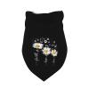 Faith Hope Love Flower Dog Pet Scarf Triangle Head Dog Bib Dog Cat Scarf Accessory Bandana Decoration Black view 3
