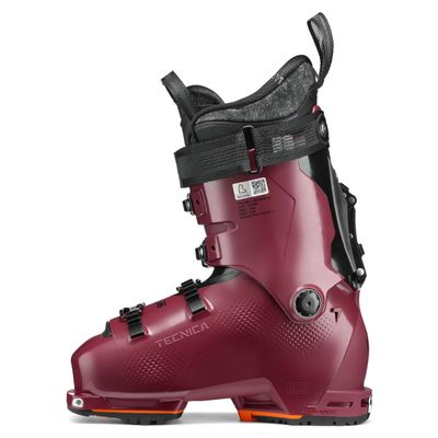 TECNICA Women's Quick Instep C.A.S. Shell Cochise Hv High Volume 105 W Ski Boots, Progressive Bordeaux, 23.5