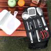 KIRYU Camping Essentials Camping Accessories Camping Travel Cookware Organizer Bag Cooking Utensils Storge Portable Picnic Gifts BBQ Stuff (BLUE) view 2