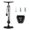 Bike Pump with Electronic Screen, 25 Height Full Size Bicycle Pump with 160 PSI High Pressure, Bike tire Pump with Presta and Schrader Valve, Bike Air Pump for Bike Tires, BallsBike Pumps view 1