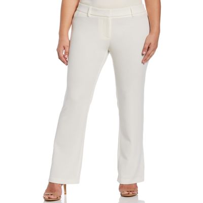 Rafaella Women's Soft Crepe Modern Fit Dress Pants, Egret, 4