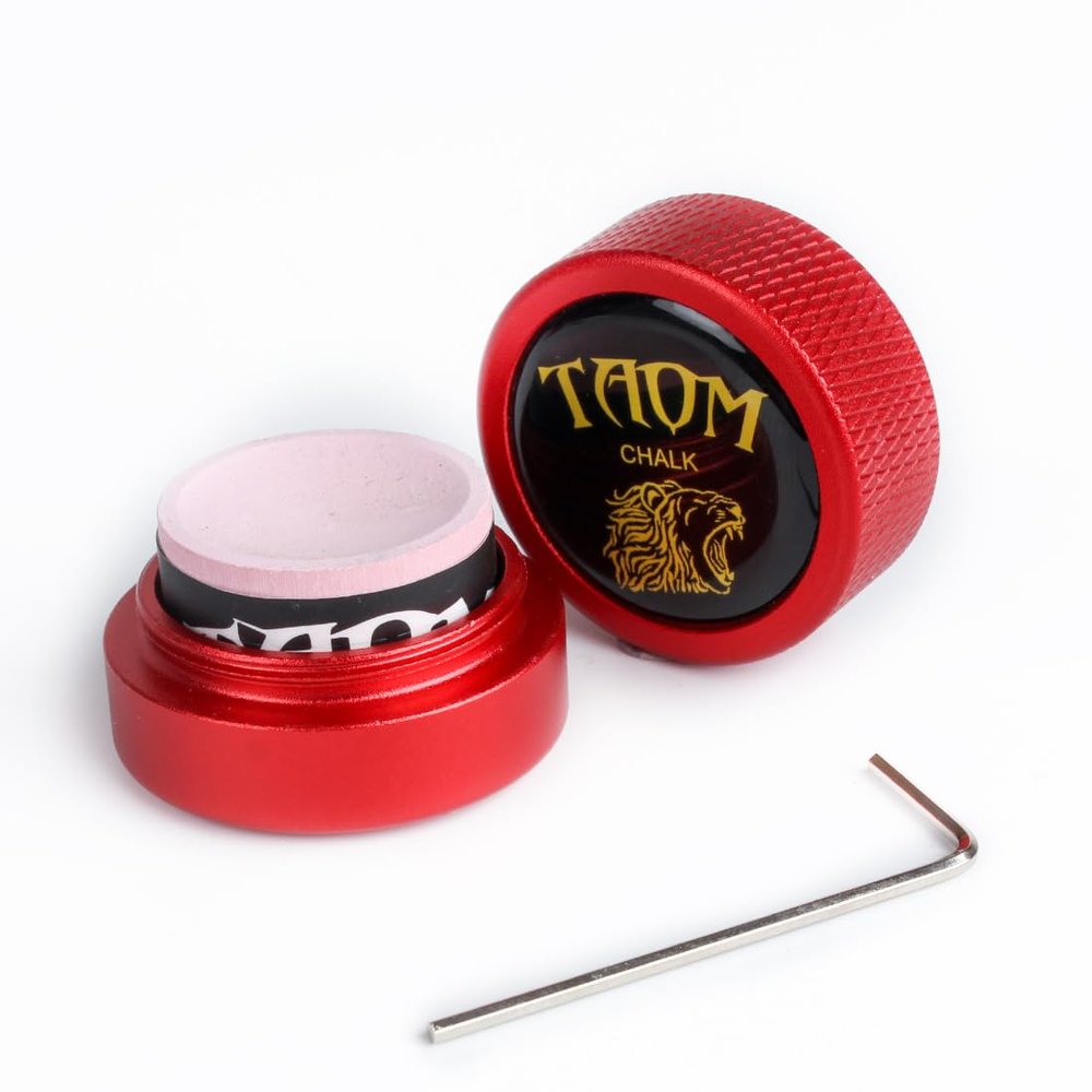 YEUEK TAOM Pool Chalk Holder Round Shaped Practical Tool Billiards Accessories Magnetic Mini Chalk Tip Case Container Round Box Billiards