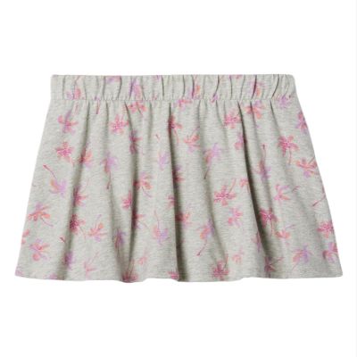 GAP Girls Knit Skort Heather Grey Palm Print XXL