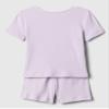 GAP baby-girls Tee and Short Rib Set Orchid Petal 12-18M view 2