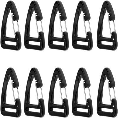 10Pcs Plastic Triangle Carabiner Clips Backpack Hanger Buckle Carabiner Hook Keychain Keyring