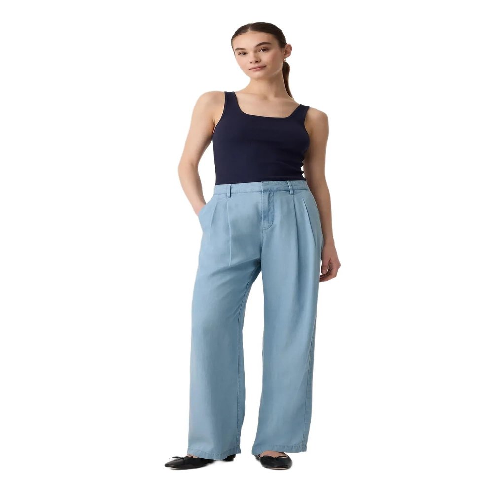 GAP Womens Easy Trouser Indigo Chambray 14