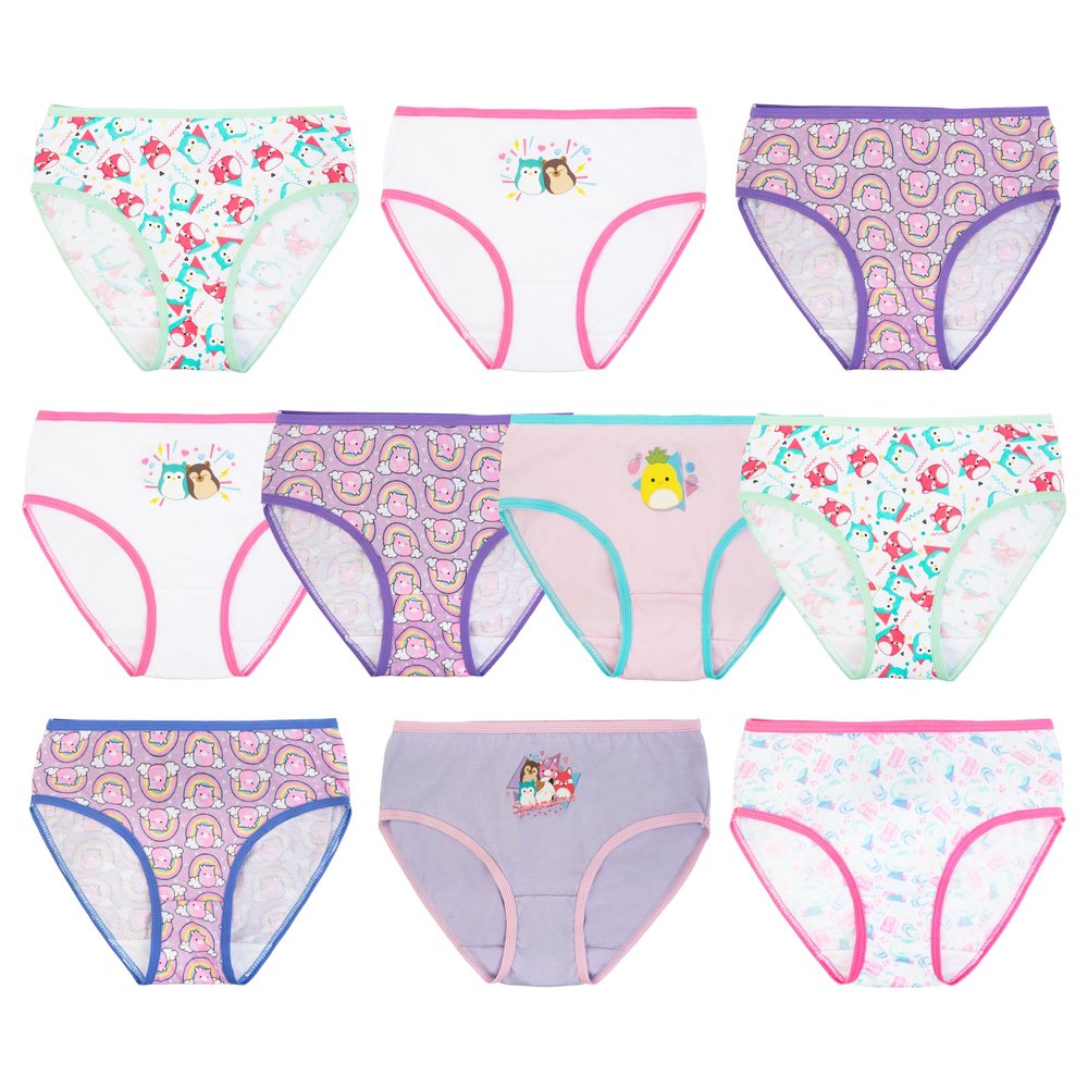 Squishmallows Underwear Panties and Shorts with Cam the Calico, Lola & MORE in Sizes 4, 6, 8 & 10