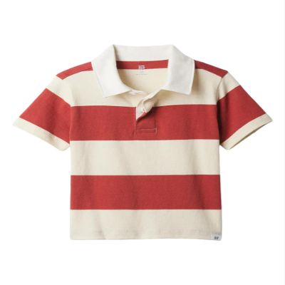 GAP Baby Boys Short Sleeve Rugby Tee Desert Flower 5YRS