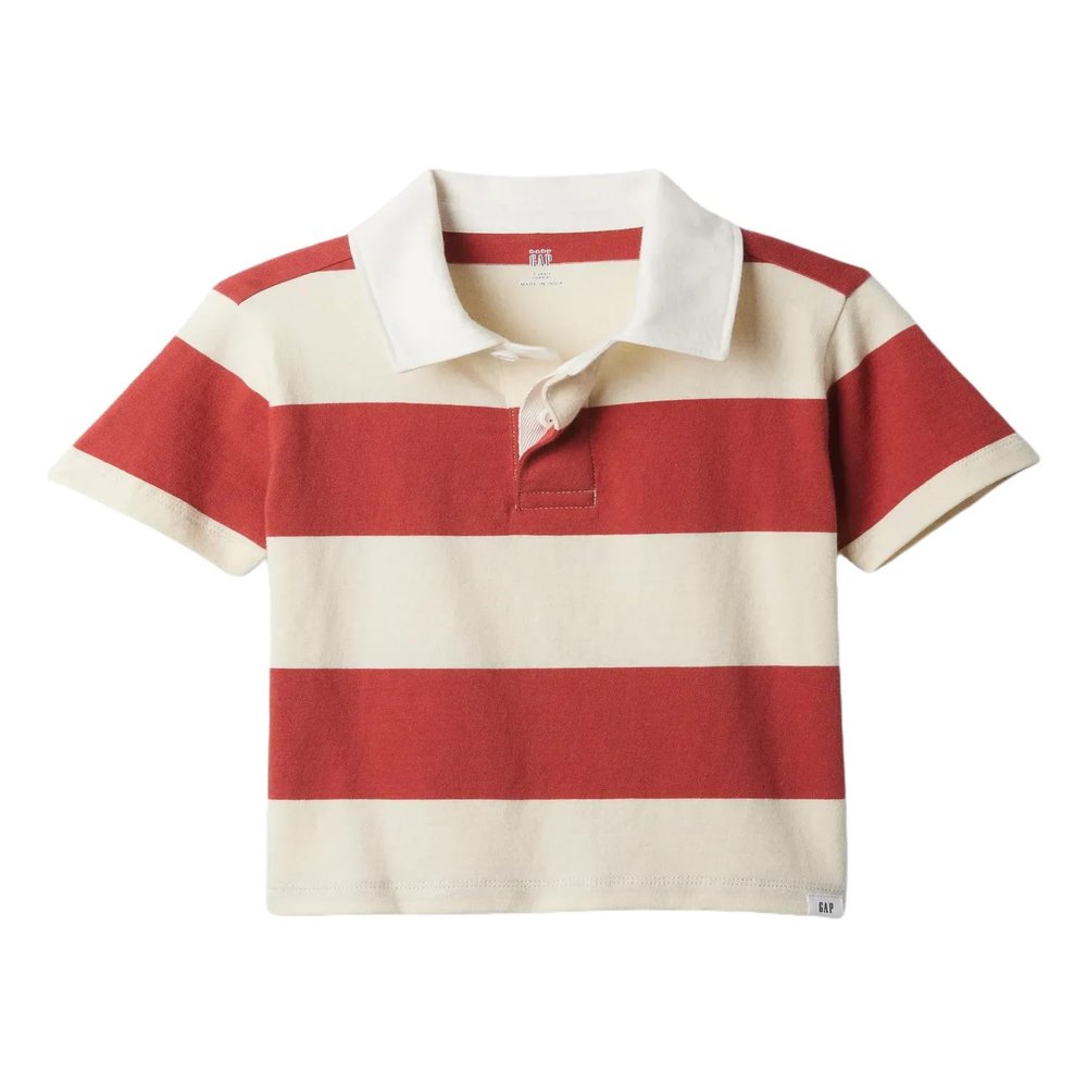 GAP Baby Boys Short Sleeve Rugby Tee Desert Flower 5YRS