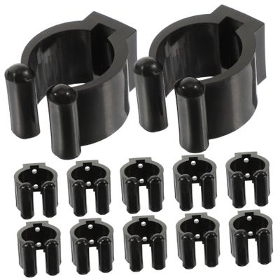 KOMBIUDA 12pcs Rod Holder Clips for Fishing Poles and Pool Cues Lightweight Plastic Brackets for Easy Installation and Space-saving Display for Outdoor Use