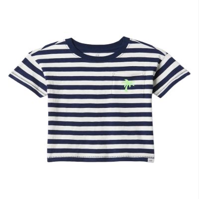 GAP Baby Boys Short Sleeve Graphic Tee Tapestry Navy 12-18M