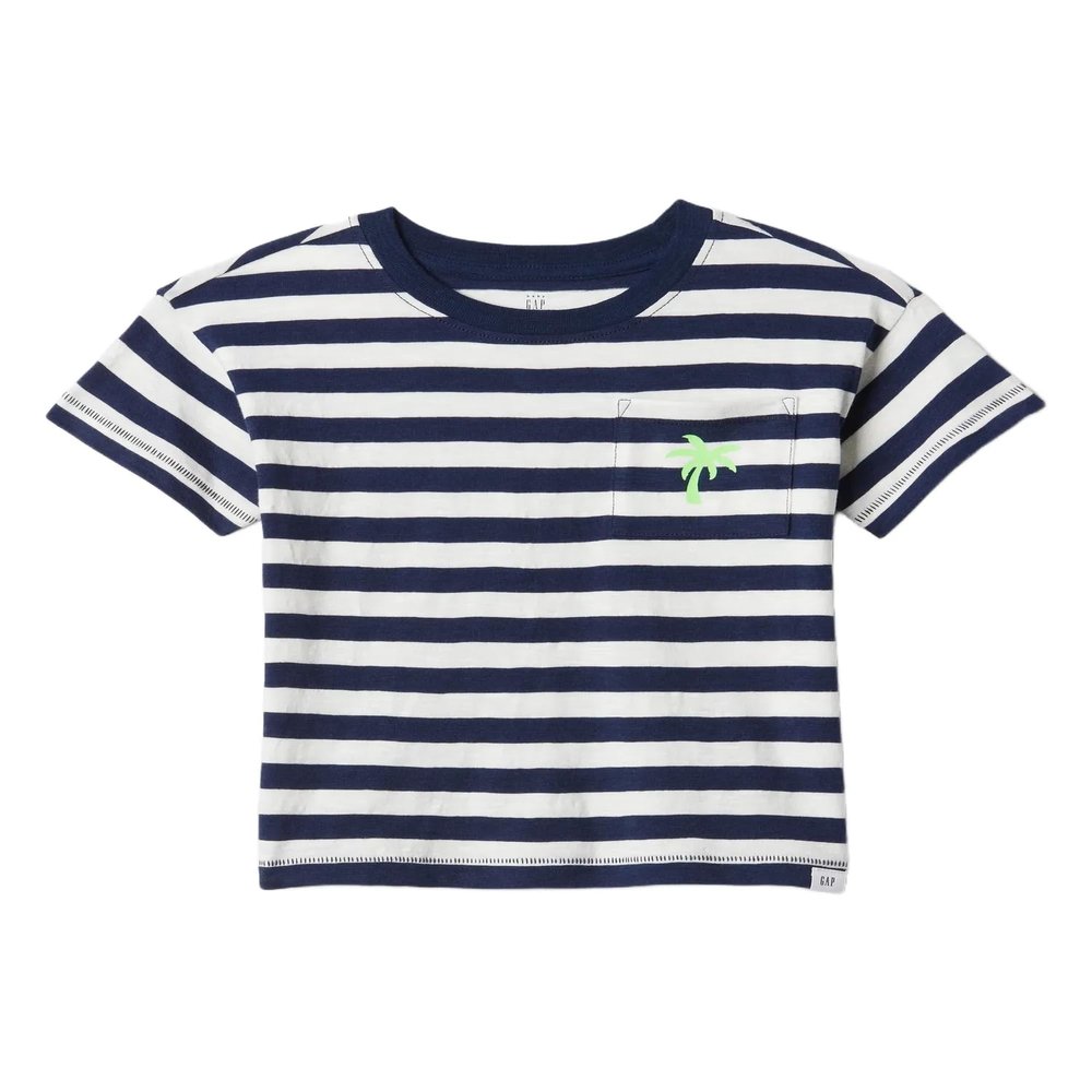 GAP Baby Boys Short Sleeve Graphic Tee Tapestry Navy 12-18M
