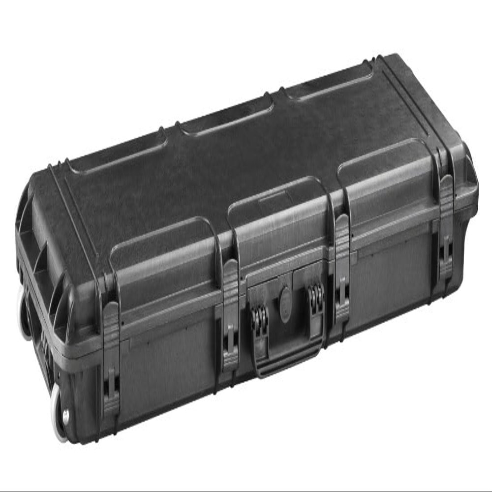 MyCaseBuilder Doro 4314-5W Heavy-Duty Waterproof Hard Case, for Rifles, Long Guns, Lighting Equipment, Fishing Rods, Optics - No Foam, Wheels, 43x14x5 Inch, Black