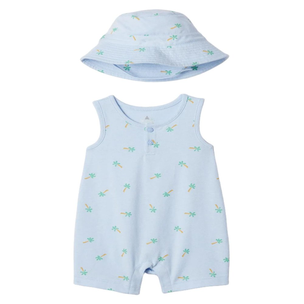 GAP Boys Baby Knit Hat Set Bicoastal Blue 12-18M
