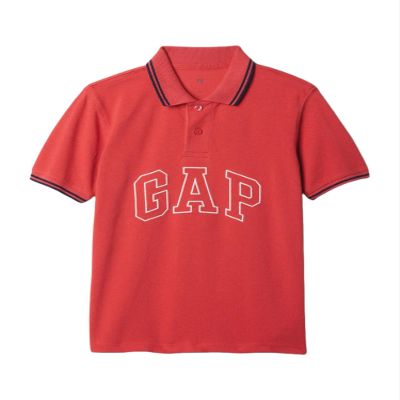 GAP Boys Short Sleeve Logo Polo Shirt Weathered Red L