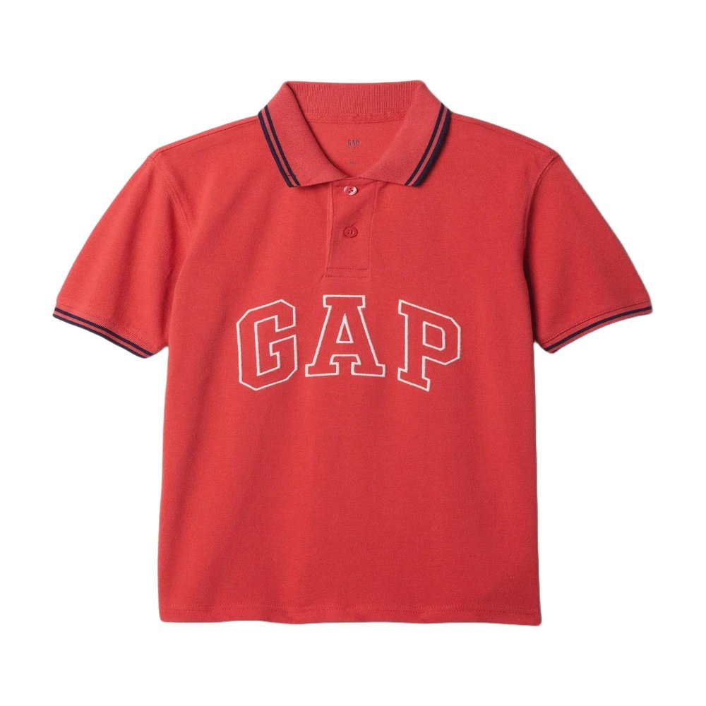 GAP Boys Short Sleeve Logo Polo Shirt Weathered Red L