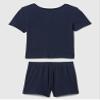 GAP baby-girls Tee and Short Rib Set Tapestry Navy 3YRS view 2