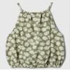 GAP Girls Woven Halter Top Green Floral XL view 2