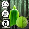 RAIN GUARD 2 Pc. 10 Mil Neon Green Vinyl Rain Poncho with Hood | Expanded 50" x 80" (127 cm x 203.2 cm) || Reusable Waterproof Protection | Adult Size | Includes Storage Pouch view 2