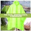RAIN GUARD 2 Pc. 10 Mil Neon Green Vinyl Rain Poncho with Hood | Expanded 50" x 80" (127 cm x 203.2 cm) || Reusable Waterproof Protection | Adult Size | Includes Storage Pouch view 4