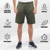[5 Pack] Mens Dry-Fit Active Athletic Shorts Basketball Running Workout Training Gym (US, Alpha, X-Large, Regular, Regular, Set b) view 3