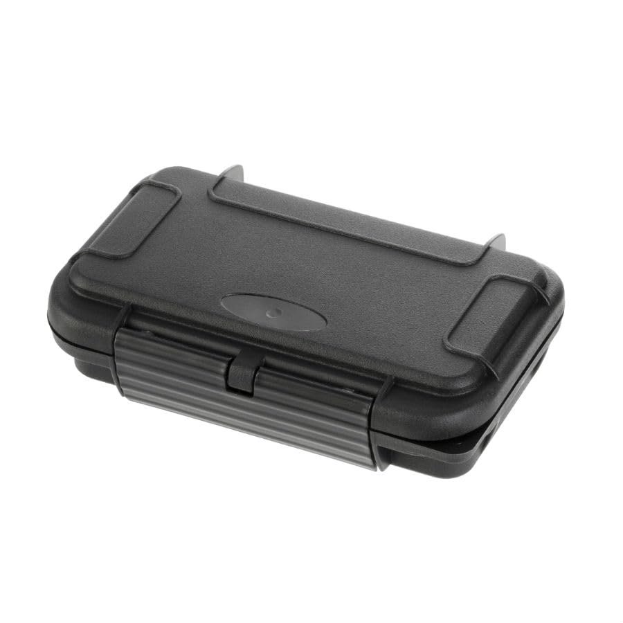 MyCaseBuilder Doro Sport 100 Waterproof Hard Case, for Phone, Wallet, Keys, GoPro, SD Cards, First Aid Kit, Dry Box, No Foam. 6x3x1.6 Inch, Black