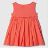 GAP Baby-Girls Knit to Woven Gauze Dress Fire Coral 6-12M view 2