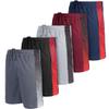 [5 Pack] Mens Dry-Fit Active Athletic Shorts Basketball Running Workout Training Gym (US, Alpha, Large, Regular, Regular, Set d)