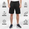 [5 Pack] Mens Dry-Fit Active Athletic Shorts Basketball Running Workout Training Gym (US, Alpha, Large, Regular, Regular, Set d) view 3