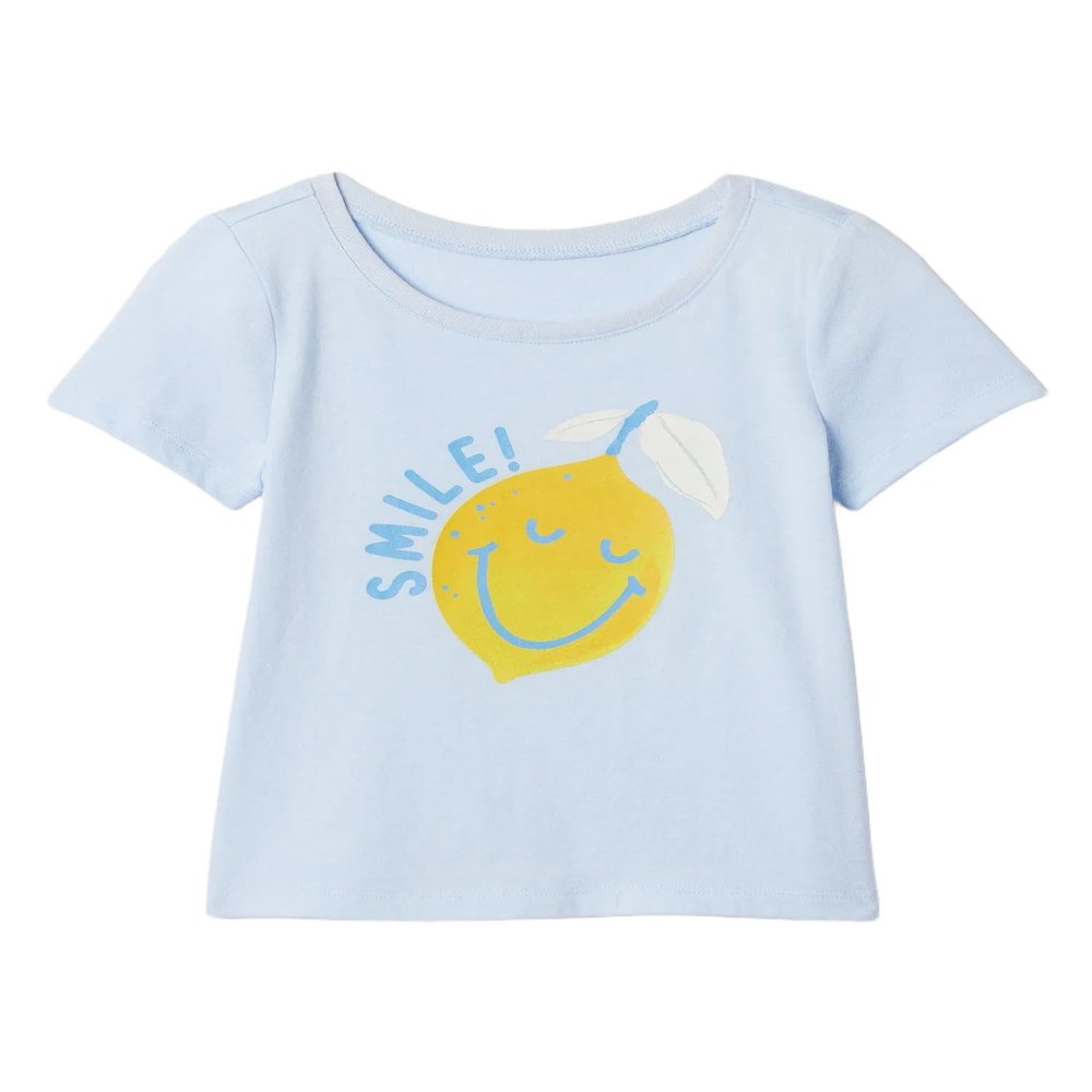 GAP Baby-Girls Short Sleeve Graphic Tee Bicoastal Blue 6-12M
