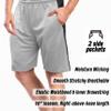 [5 Pack] Mens Dry-Fit Active Athletic Shorts Basketball Running Workout Training Gym (US, Alpha, Large, Regular, Regular, Set b) view 2