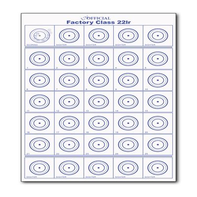 22lr Targets - The Unofficial Factory Class 22lr Targets - 50 Targets per Pack
