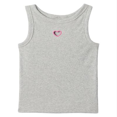 GAP Girls Ribbed High Neck Tank Light Heather Grey XL