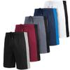 [5 Pack] Mens Dry-Fit Active Athletic Shorts Basketball Running Workout Training Gym (US, Alpha, Medium, Regular, Regular, Set c) view 1