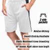 [5 Pack] Mens Dry-Fit Active Athletic Shorts Basketball Running Workout Training Gym (US, Alpha, Medium, Regular, Regular, Set c) view 2