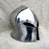 Medieval Barbuta Visored Brushed Steel Knights Armory Templar Crusader's Helmet Props & Costumes Helm for Larpers By Dream Land & greenfild view 2