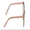 Calabria Gotham Chic 84 Triangle Blue Light Glasses +4.00 Tan Brown Crystal Black Women Cateye Eyeglass Readers w/Hard Case view 3