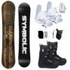 Symbolic Freedom Snowboard , Bindings, and Boots Package Discs, Screws,Leash, Stomp, Mask, Men Women Kids Regular-Wide (155 cm, Women 10 Boot & White Binding) view 1