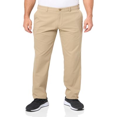 PGA TOUR Mens Golf Performance Pants with Active Waistband, Classic Fit, Solid Stretch Fabric, Moisture-Wicking, Sun Protection , Chinchilla, 42W x 32L