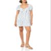 Speechless Women's Short Sleeve Babydoll Dress, Ivory/Light Blue, Large view 1