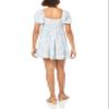 Speechless Women's Short Sleeve Babydoll Dress, Ivory/Light Blue, Large view 2