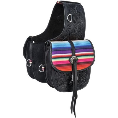 Tough 1 Leather Saddle Bag Prints Serape/Black
