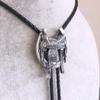 ARTICAL HEART Vintage Silver Saddle Horseshoe Cowboy Cowgirl Bolo Tie view 2