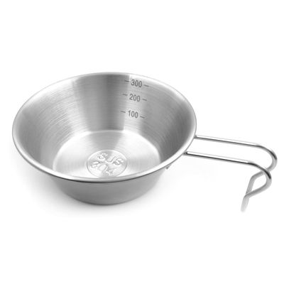 18/8 Stainless Steel Sierra cup Camping Cup(300ml)- 4.5cm Long Handle