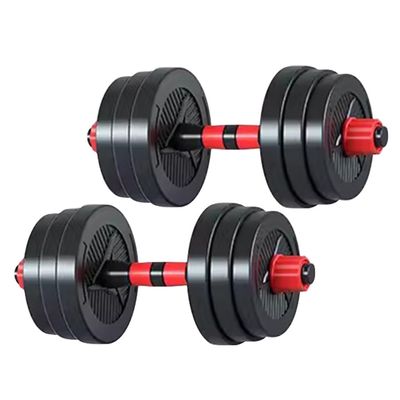 Adjustable Dumbbell Set Gym Dual Use Type Dumbbell/Barbell Set, Home Exercises Adjustable Weight for Beginners, Easy to Operate/Exercise Equipment (Color : Black, Size : 12.5kg/27.6lb*2pcs)